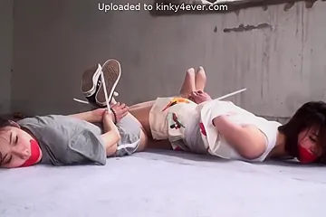 Ziptied And Red Tape Gagged - free porn video