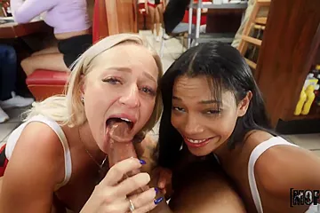 Letspostit Elana Bunnz & Eden West Cream For The Waitresses - free porn video