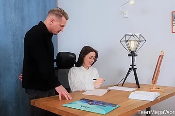 Rihanna Black - Unfastening Shirt To Pass Exam - free porn video