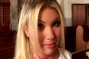 Pervy Priest Absolves The Blonde From Her Sins By Pounding Her Ass In The Church - free porn video
