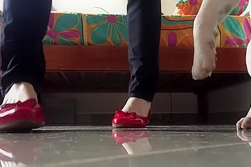 Tied Up Wearing Ballet Flats - free porn video