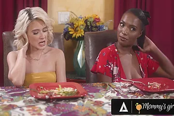 Naughty Ebony Mystique And Christie Stevens Have Interracial Swap Sex With yo teens - Teaser Video - free porn video