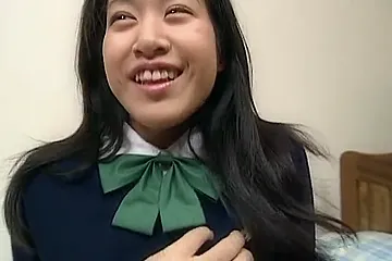 A Hairy Japanese schoolgirl Likes To Be Fingered - free porn video