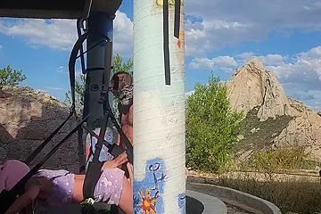 Red & Mr. Wolf Play On A Sex Swing - free porn video