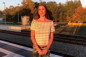 Long-legged Hottie In Jeans & Shirt Walking In Her Shoes With Supe - free porn video