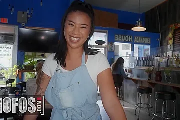 Waitress Ameena Green Finishes Her Shift Early To Welcome Jmacs Big Cock In Her Pussy - free porn video