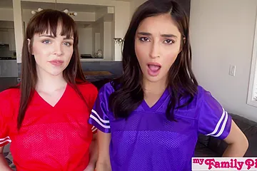 Free Premium Video Football Bet Has Stepsisters Lulu Chu Emily Willis Katie Kush Fucking Stepbro Hard! - free porn video