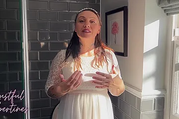 Pregnant Stepdaughter-in-law Creampied Minutes Before Her Wedding - free porn video