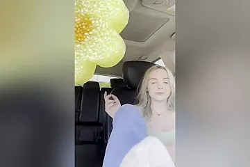 Blonde Strips Her Socks In The Car And Reveals Her Hot Feet - free porn video