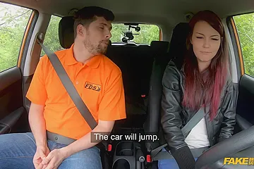 Cindy Shine Climbs On Top Of A Car To Fuck Her Driving Instructor - free porn video