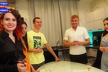 Students 18+ Celebrate New Year With Hot Big Orgy - free porn video