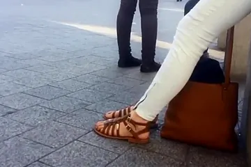Cute Girl Lovingly Waits For Her Boyfriend In Sandals - free porn video