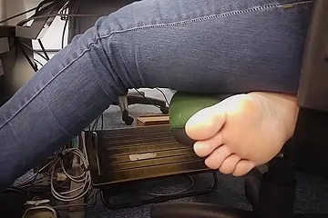 Candid Girl Feet On Work - free porn video