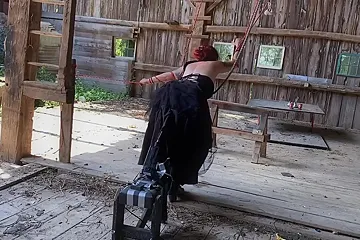 Tied Up And Fucked By Machine In Barn - free porn video