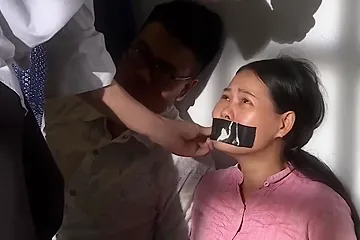 Vietnamese Woman Tape Gagged - free porn video