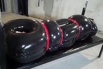 Inflatable Rubber Sleepsack - free porn video