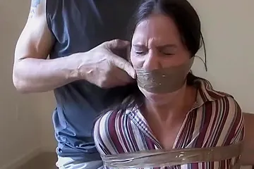 Snoop Girl Gets Taped And Gagged With Her Sock - free porn video