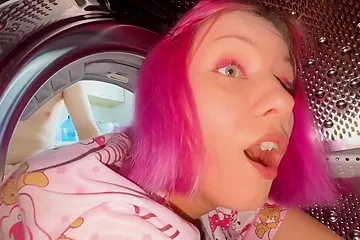 Vasya Sylvia - Stepsister Got Stuck In The Washing Machine And Got Fucked - free porn video