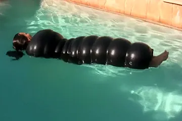 Inflatable Latex Cocoon 1 - free porn video