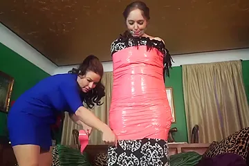 Rachel Adams - Mummified And Nylon Hooded - free porn video