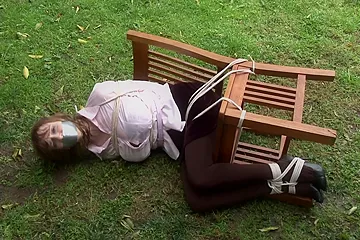 Sexy Brown In Chairtied In Her Tights! - free porn video