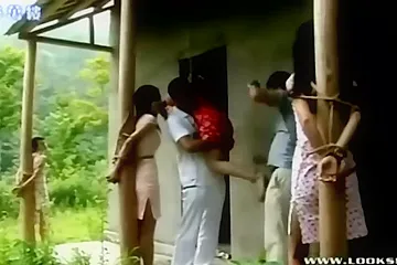 Outdoor Bondage Photoshoot Of Chinese Girls - free porn video