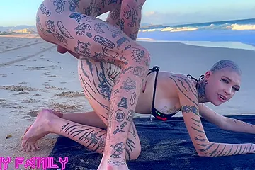 Fucking & Fisting My Wifes Best Friend At Public Nude Beach While People Watch From Afar! - free porn video