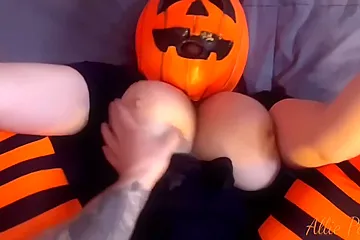 Emotional At Halloween Costume Sex - Allie Peach - free porn video