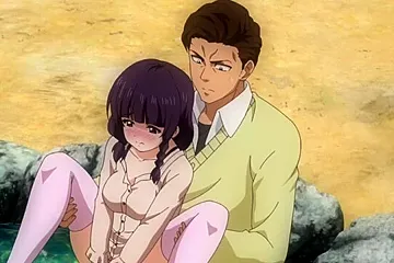 In front of the boy student supported by a sloppy busty teacher, he has given a large tits and picks his nipples. - free porn video