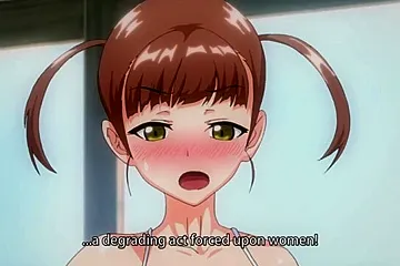 My younger sister is also interested in sex, and while being held down by her older sister, she puts it in and cums inside her. - free porn video