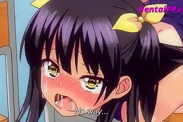 I made the classmate next to me who was bullying me squirt with his fingers and cum inside her. - free porn video