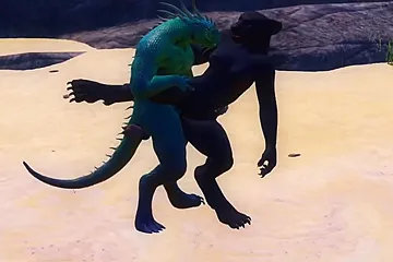 Furry Kitty And The Alien Dragon - free porn video