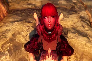 Curvy Zombie Elf Dominates A Muscular Nord 2 - free porn video