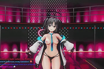 Blue Archive Hayase Yuuka Half Nude No Bra Dance Queencard Hentai Mmd 3d Red Hair Color Edit Smixix - free porn video