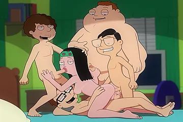 American Step dad Parody - Hayley Gangbang - free porn video