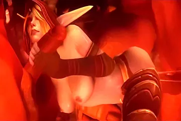 Orcs Fuck A Beautiful Elf Girl! Animated Orgy World Of Warcraft - free porn video