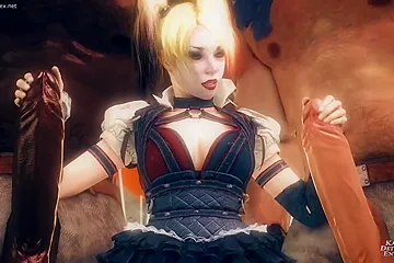 Cartoon Slut Tries To Tame Huge Monster Cocks - free porn video