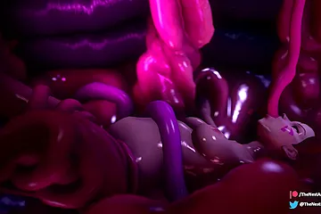 Alluring 3d Hottie Lets Tentacles Fill Up Her Body With Cum - free porn video