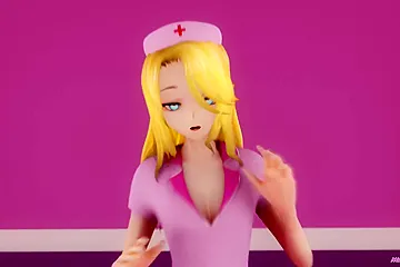 Cute 3d Blonde Giantess Nurse Minq Growing Her Juicy Tits - free porn video