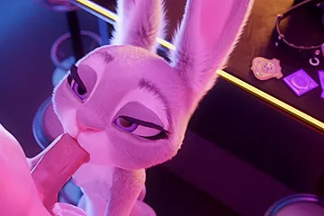 Furry Slut Judy Hopps Caressing Swollen Balls Pov - free porn video