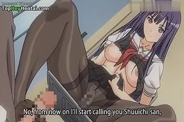 Hentai Cute Wearing Pantyhose Gives Footjob - free porn video