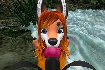 Orange Furry Fox Pov Face Fuck Up Close - free porn video