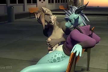 Public Handjob (furry) - free porn video