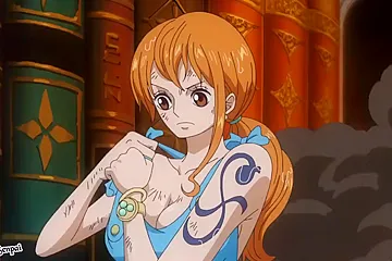 Cat Burglar Nami Tries To Hide A Secret Between Her Melons - free porn video
