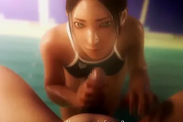 Athletic Girl Sucks Stranger In The Changing Room By The Pool - free porn video