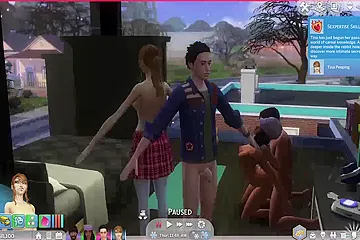 Step brother/Step sister Orgy - free porn video