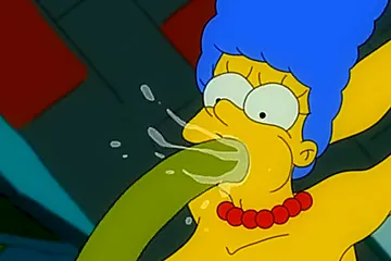 Cheating Marge Simpsons Becomes The Alien Mistress - free porn video