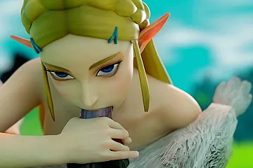 Zelda Blows Dog - free porn video