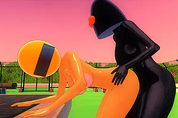 Black Futanari Cock Fucks Busty Green Chick From Among Us - free porn video