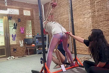 Asian Anal Hook and electricity bondage - free porn video